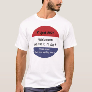 T-shirt Projet 2025 - Bonne réponse