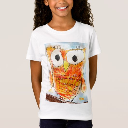 T-Shirt Projet d'art de la jeunesse du hibou | de (Devant)