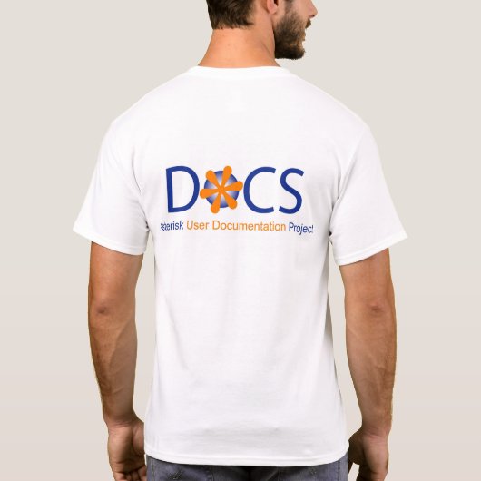 T-shirt Projet de documentation d'utilisateur d'astérisque (Dos)