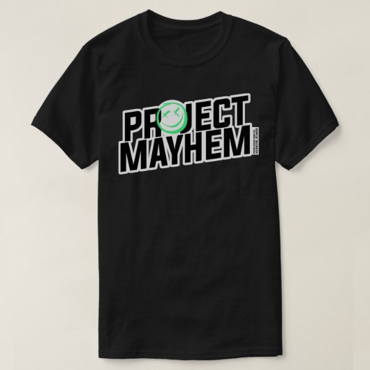 T-shirt PROJET MAYHEM - Sticker du club de combat (Design devant)