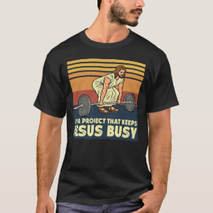 T-shirt Projet qui occupe Jésus Drôle de Deadlift Rétro