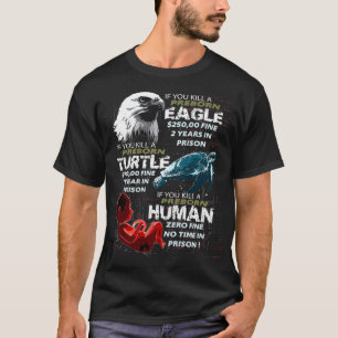 T-shirt ProLife Anti-Avortement T Tortue Aigle Femmes huma