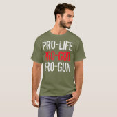 T-shirt ProLife ProGod ProGun (Devant entier)