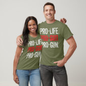 T-shirt ProLife ProGod ProGun (Unisexe)