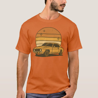 T-shirt Promenade en voiture ancienne au coucher du soleil