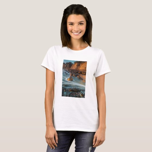 T-shirt Promenade le long de la plage, Californie (Devant entier)
