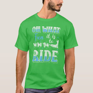 T-shirt Promenades en traîneau amis de sport d'hiver rétro