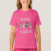 T-shirt Promeneuse de chien adolescente (Devant)