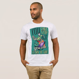 T-shirt Promenez-vous dans les vagues - Surf Skeleton Retr