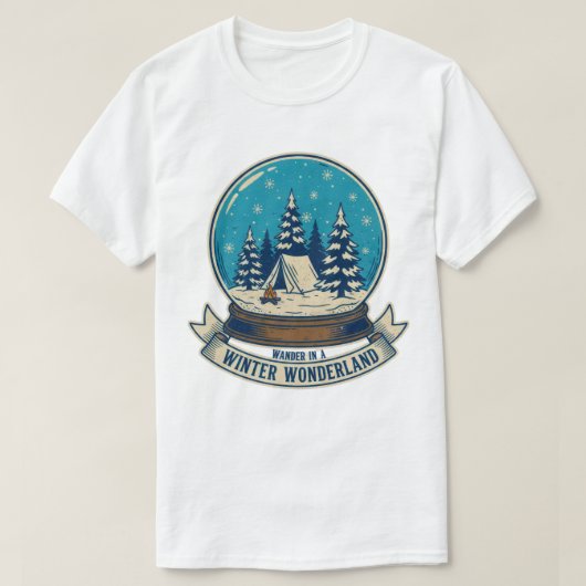 T-shirt Promenez-vous dans un pays des merveilles en hiver (Design devant)