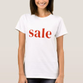 T-shirt Promo d'escompte simple de magasin de vente rouge (Devant)