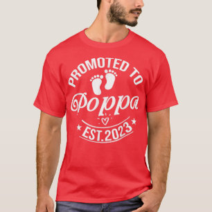 T-shirt Promoté À Poppa 2023 Faire-part De Grossesse Popp