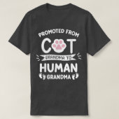T-shirt Promoted From Cat Grandma To Human Grandma Baby An (Design devant)