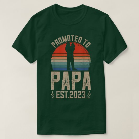 T-shirt Promoted To Be Papa s, 2023 Faire-part de grossess (Design devant)
