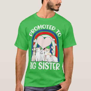 T-shirt Promoted to Big Sister American 4th of July Women 