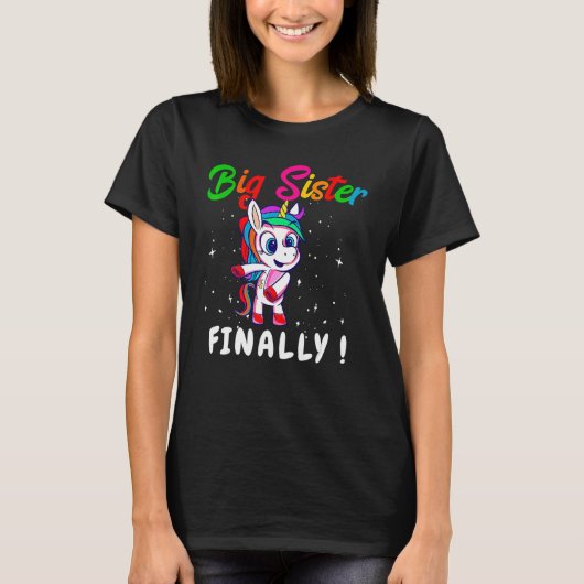 T-shirt Promoted to Big Sister Finally Unicorn Dabbing for (Devant)