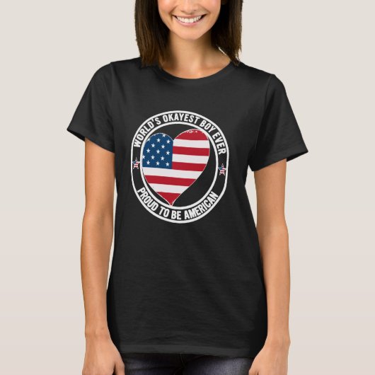 T-shirt Promoted To Brother Best American Bro World Okayes (Devant)