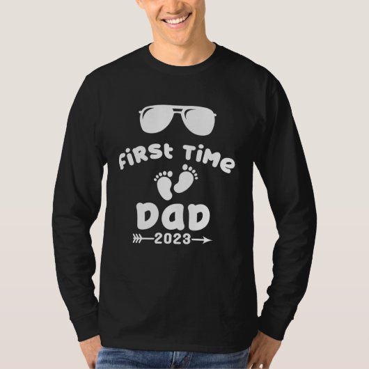 T-shirt Promoted To Dad 2023 First Time Dad 2023 (Devant)