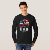 T-shirt Promoted To Dad Again 2024 US Flag Father's Day Pr (Devant entier)