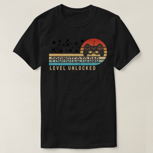 T-shirt Promoted to Dad – Level Unlocked (Design devant)