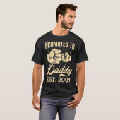 T-shirt Promoted To Daddy Est 2001 First Time Dad Father s (Devant entier)