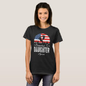 T-shirt Promoted To Daughter Again 2024 US Flag Father's D (Devant entier)