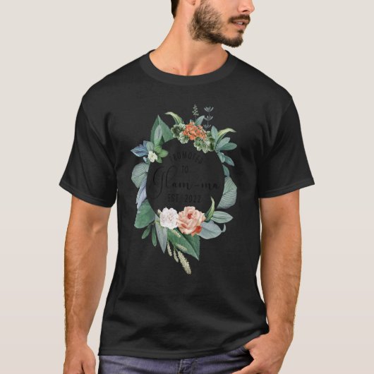 T-shirt Promoted To Glam Ma Est 2022 Women Flower First Ti (Devant)