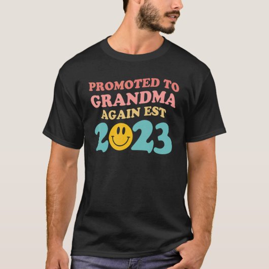 T-shirt Promoted To Grandma Again 2023 Mothers Day Nana Gi (Devant)