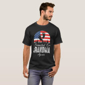 T-shirt Promoted To Grandma Again 2024 US Flag Father's Da (Devant entier)