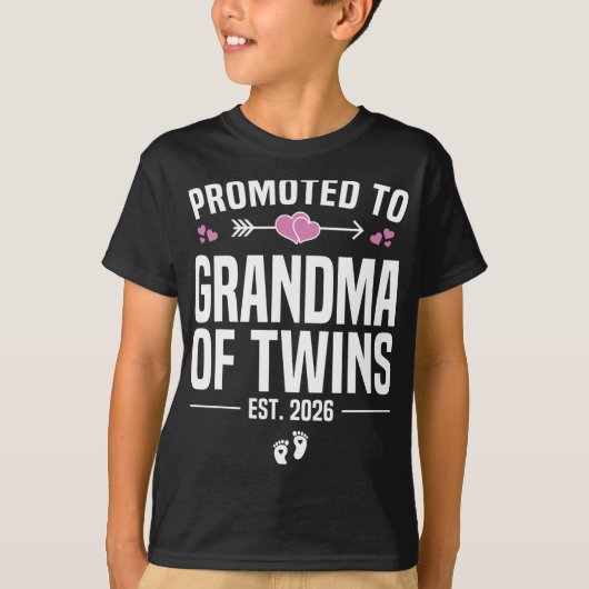 T-shirt Promoted To Grandma Of Twins 2026 New Grandma Moth (Devant)