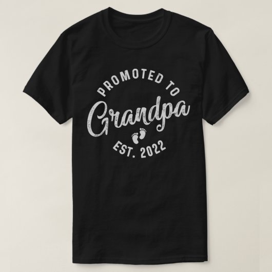 T-shirt Promoted To Grandpa 2022 For First Time Fathers Ne (Design devant)