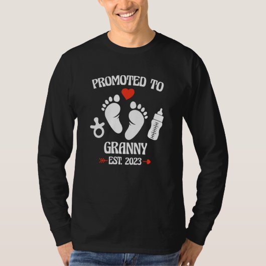 T-shirt Promoted To Granny 2023 First Time New Grandma Pre (Devant)