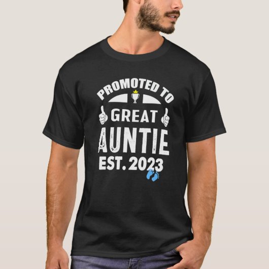 T-shirt Promoted To Great Auntie 2023 C'est une Grossesse (Devant)