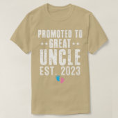 T-shirt Promoted To Great Uncle 2023 Pregnancy Reveal Pink (Design devant)