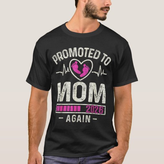 T-shirt Promoted To Mom Again 2026 Expecting Baby Soon To  (Devant)