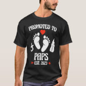 T-shirt Promoted To Paps 2023 First Time New Grandpa Pregn (Devant)