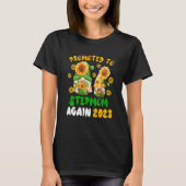 T-shirt Promoted To Stepmom Again 2023 Two Floral Gnomes P (Devant)