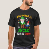 T-shirt Promoted To Uncle Again 2023 Two Funny Gnomes Preg (Devant)