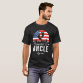 T-shirt Promoted To Uncle Again 2024 US Flag Father's Day (Devant entier)