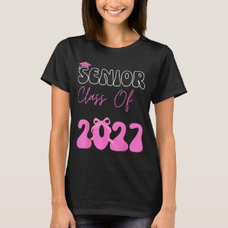 T-shirt Promotion 2027 Senior 2027 Coquette Rose Ruban