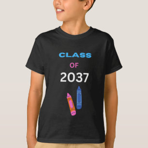 T-shirt Promotion de 2037 avec des crayons de couleur