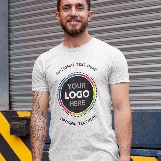 T-shirt Promotional Business Shirt. Logo and Curved Text