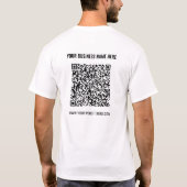 T-shirt promotionnel Votre QR Code Info Nom Site W (Dos)