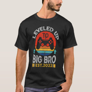 T-shirt Promu À Big Bro 2022 Vintage Niveau Jusqu'À Big