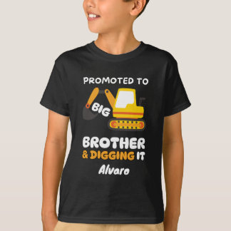 T-shirt Promu À Big Brother Excavator Anniversaire Personn