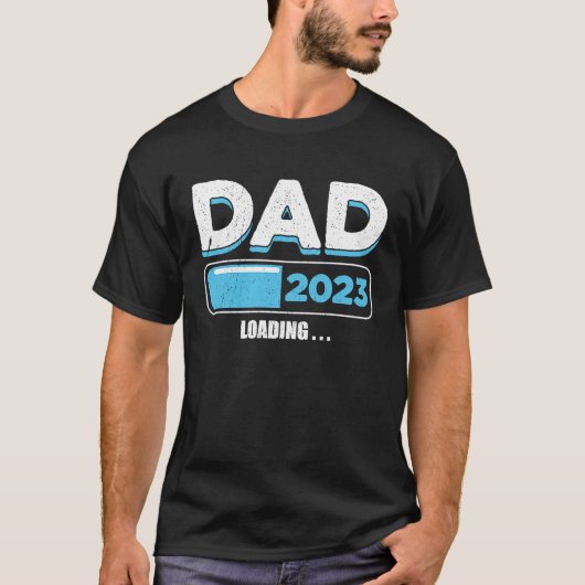T-shirt Promu À Daddy Est 2023 Chargement Future Papa (Devant)