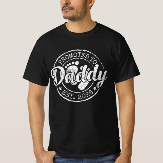 T-shirt Promu À Daddy Est. 2026, New Daddy 2026 (Devant)