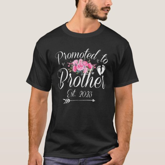 T-shirt Promu À Frère 2023 Première Grossesse Nouveau (Devant)