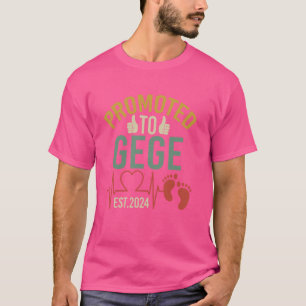 T-shirt Promu À Gege Est 2024 Première Grand-Mère À Être