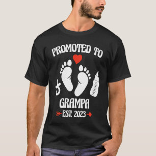 T-shirt Promu À Grampa 2023 Première Fois Nouveau Grand-Pè